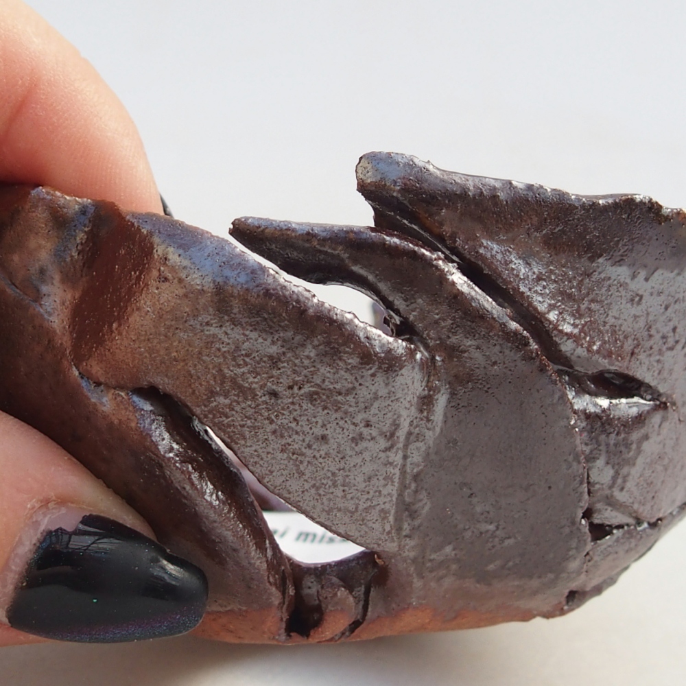 Keramická mušľa 8,5 x 8,5 x 4 cm , farba hnedá