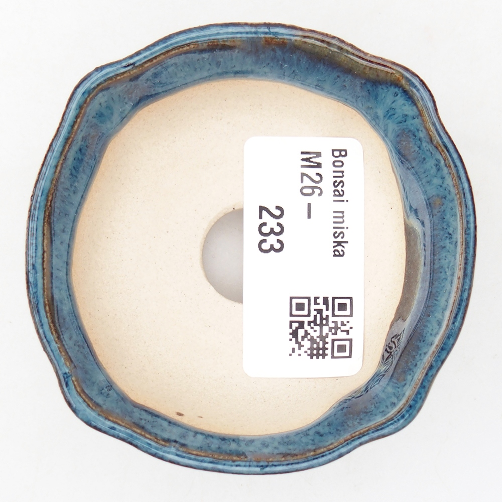 Mini bonsajová miska 6,5 x 6,5 x 2,5 cm, farba modrá