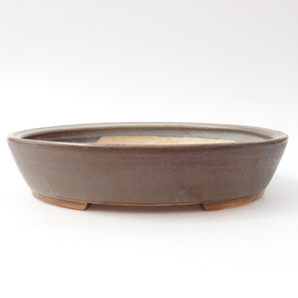 Keramická bonsai miska 20,5 x 18,5 x 4,5  cm, farba modra