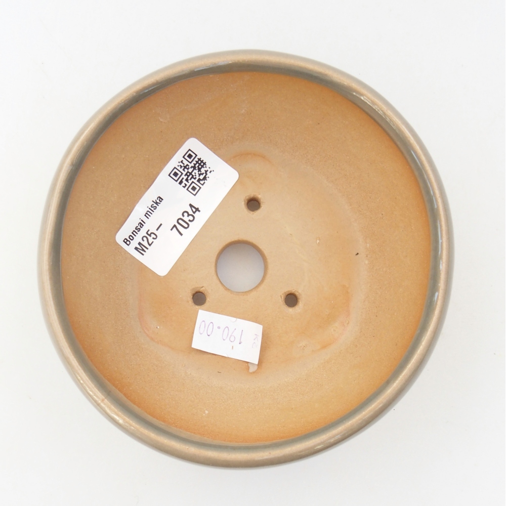 Keramická miska na bonsaje 10 x 10 x 5 cm, sivá