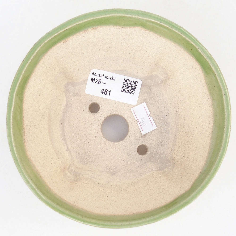 Keramická miska na bonsaje 13,5 x 13,5 x 6,5 cm, zelená
