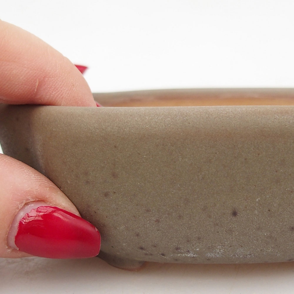 Keramická miska na bonsaje 10,5 x 8,5 x 3,5 cm, hnedá