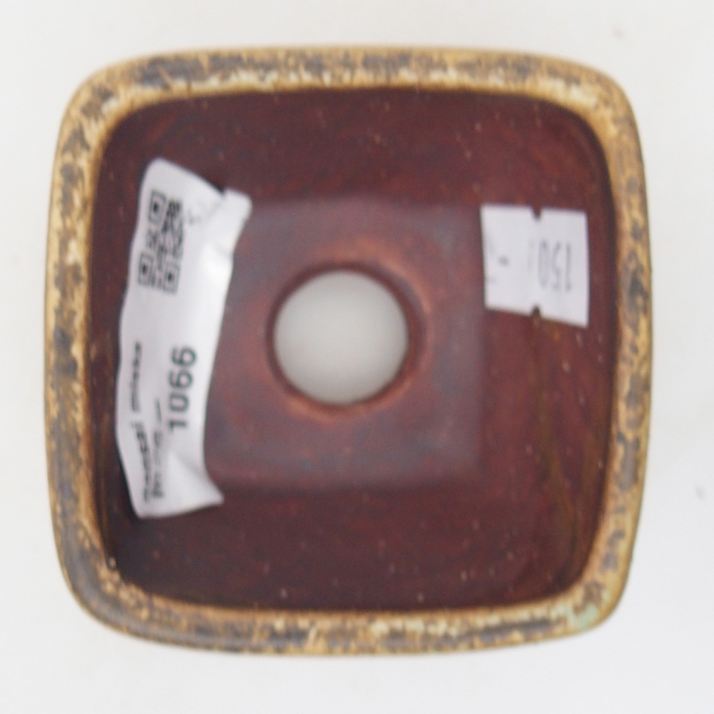 Keramická miska na bonsaje 6 x 6 x 4 cm, zelená