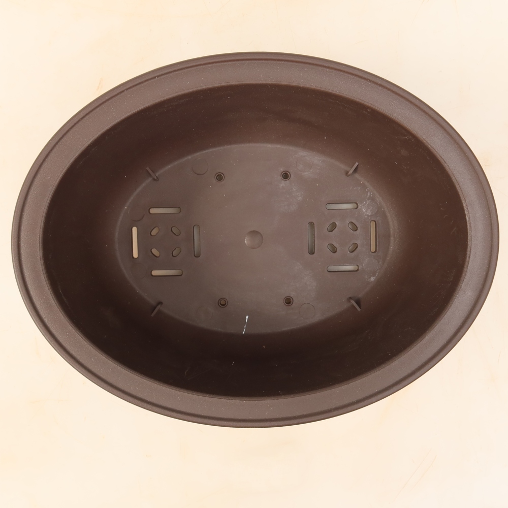 Plastová miska na bonsaje MP-28, hnedá – 24,5 × 19 × 9 cm