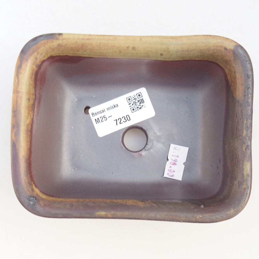 Keramická miska na bonsaje 13 x 10 x 5,5 cm, hnedá