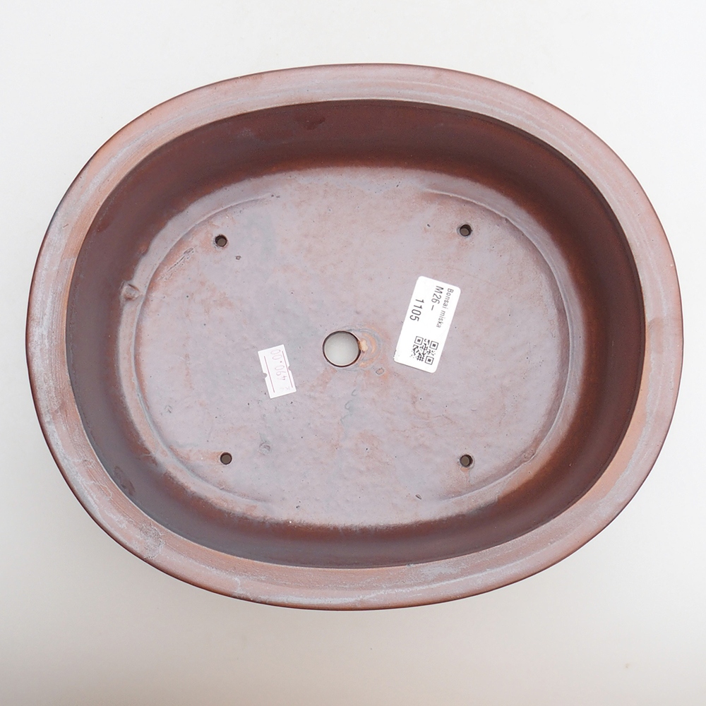 Keramická bonsajová miska 25 x 20,5 x 8 cm, farba kovu