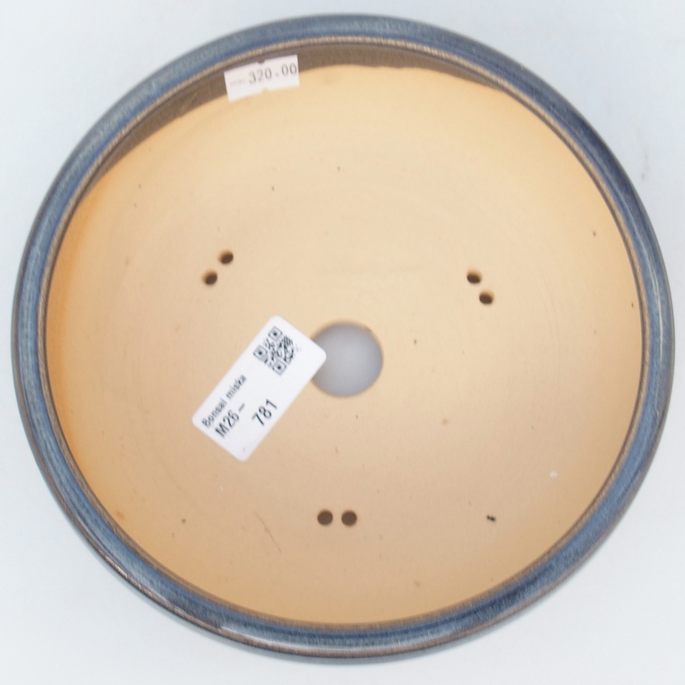 Keramická miska na bonsaje 17 x 17 x 6 cm, farba modrá