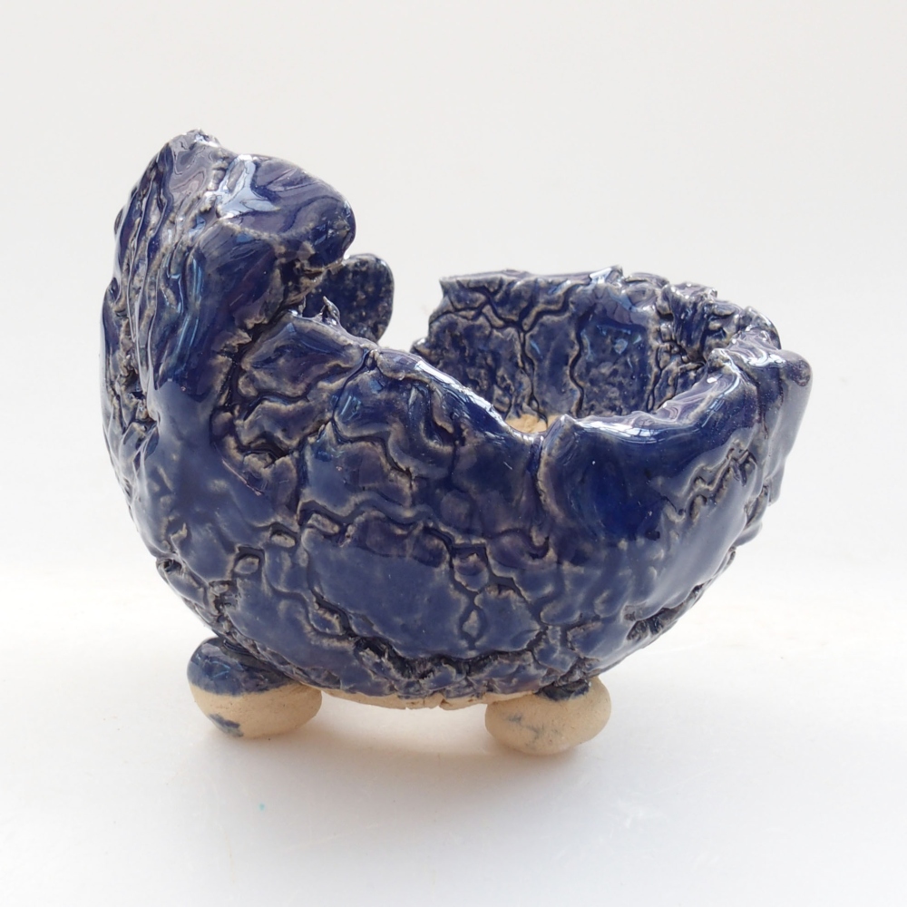 Keramická Škrupina 7 x 7 x 7 cm , farba modrá