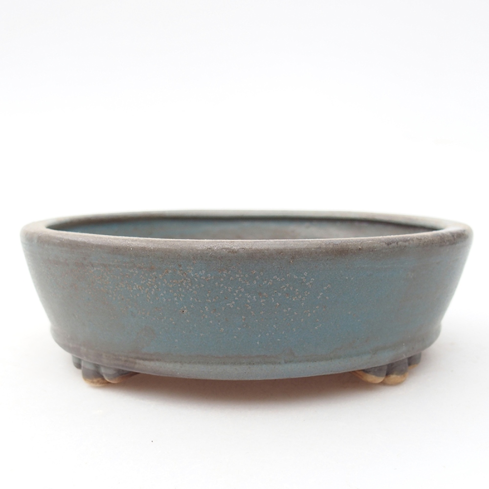 Keramická bonsai miska 13,5 x 13,5 x 4 cm, farba modrá