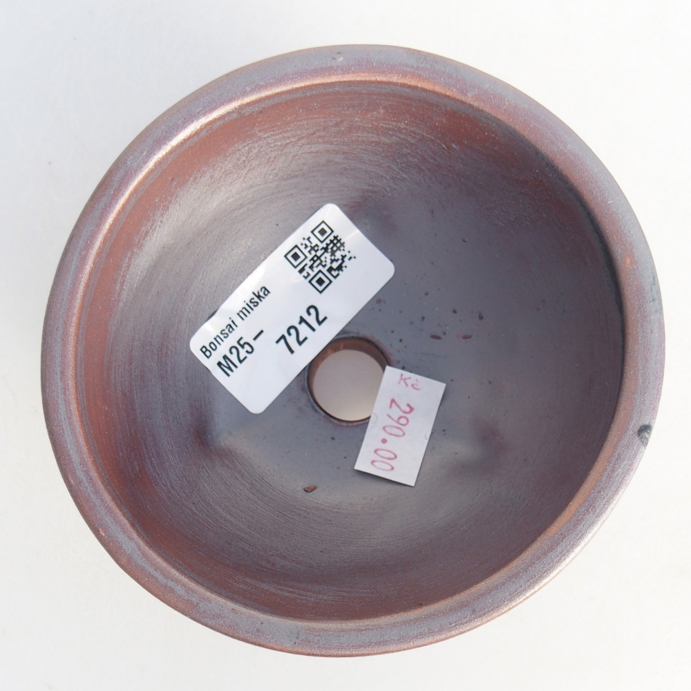 Keramická miska na bonsaje 10 x 10 x 5 cm, farba kovu