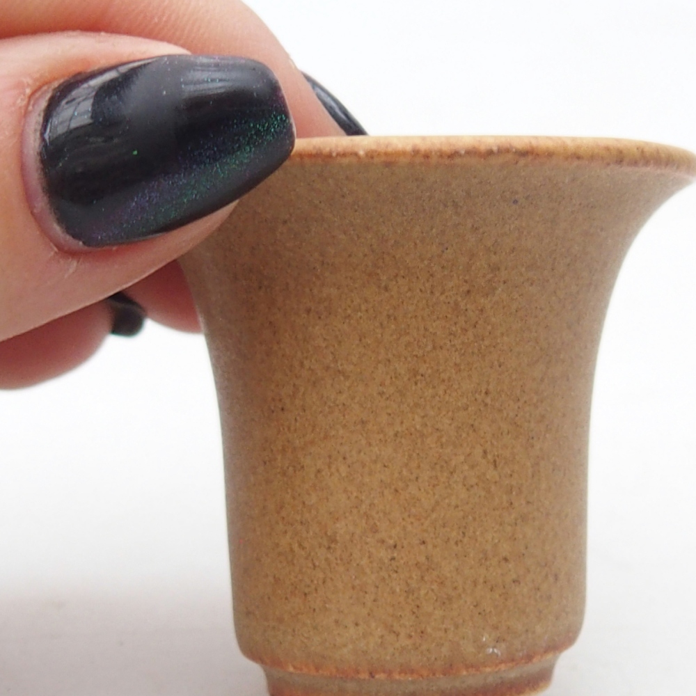 Mini bonsajová miska 4,5 x 4,5 x 4 cm, hnedá