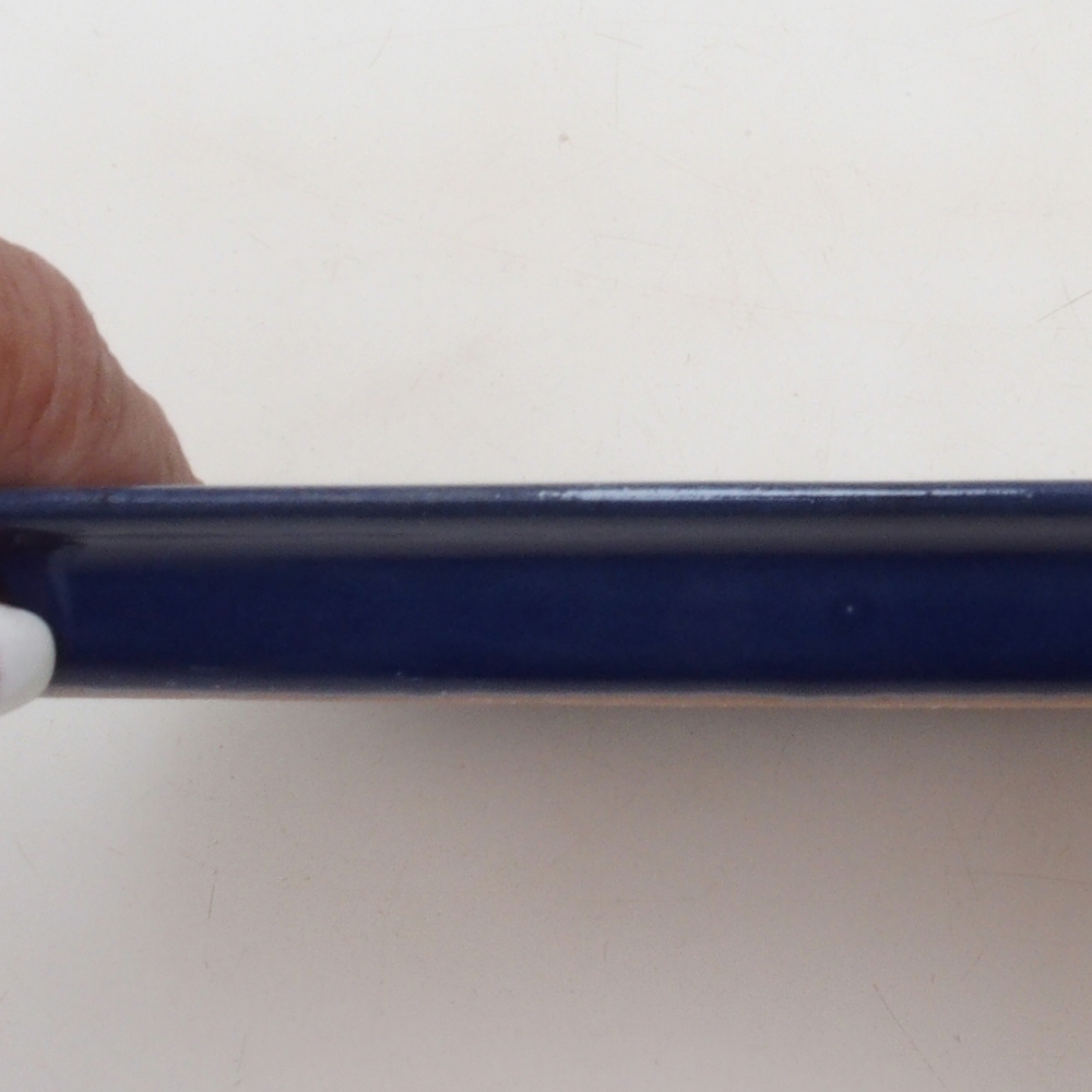 Keramický tanier H08 – 22,5 x 16 x 1 cm – modrý