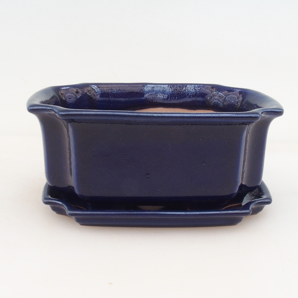 Bonsai miska + podmiska H01 - modrá