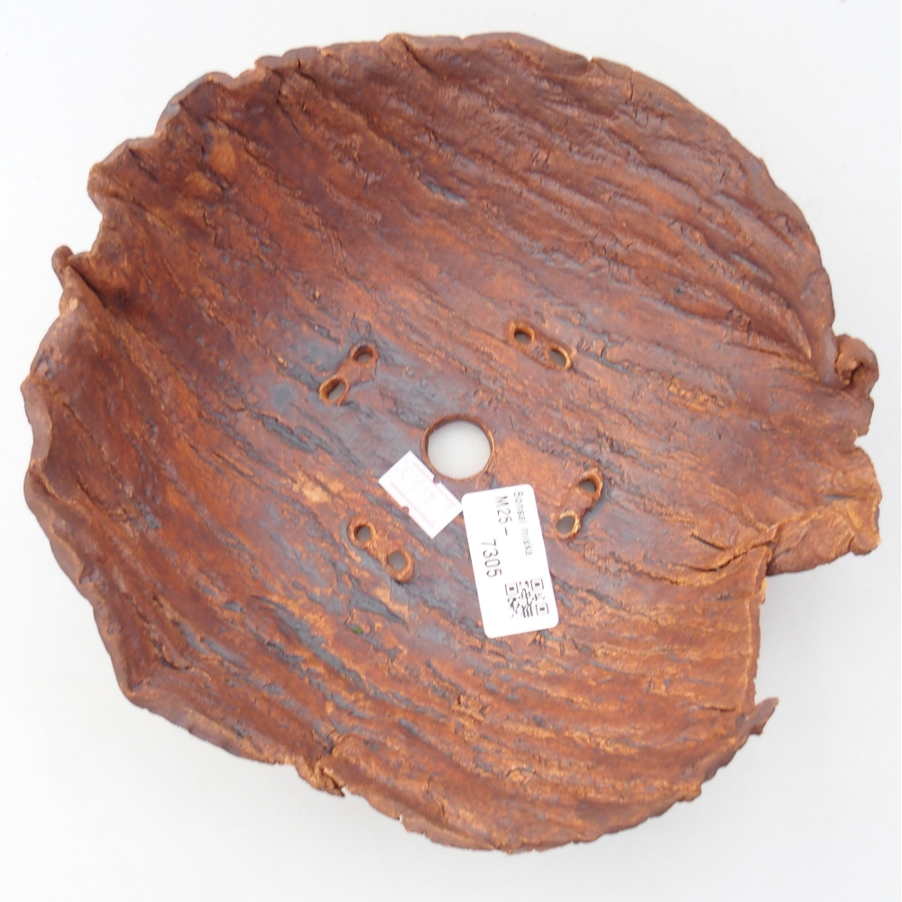 Keramická mušľa 20 x 20 x 8 cm , farba hnedá