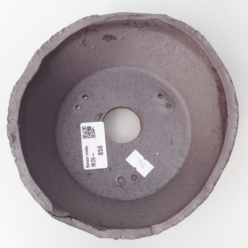 Keramická bonsajová miska 17 x 16,5 x 6 cm, farba kovu