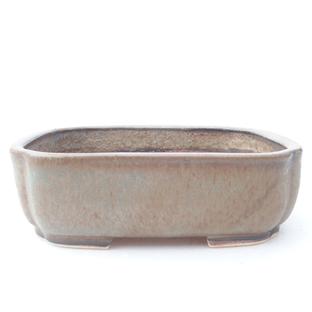 Keramická bonsai miska 13,5 x 12 x 4 cm, farba modrá
