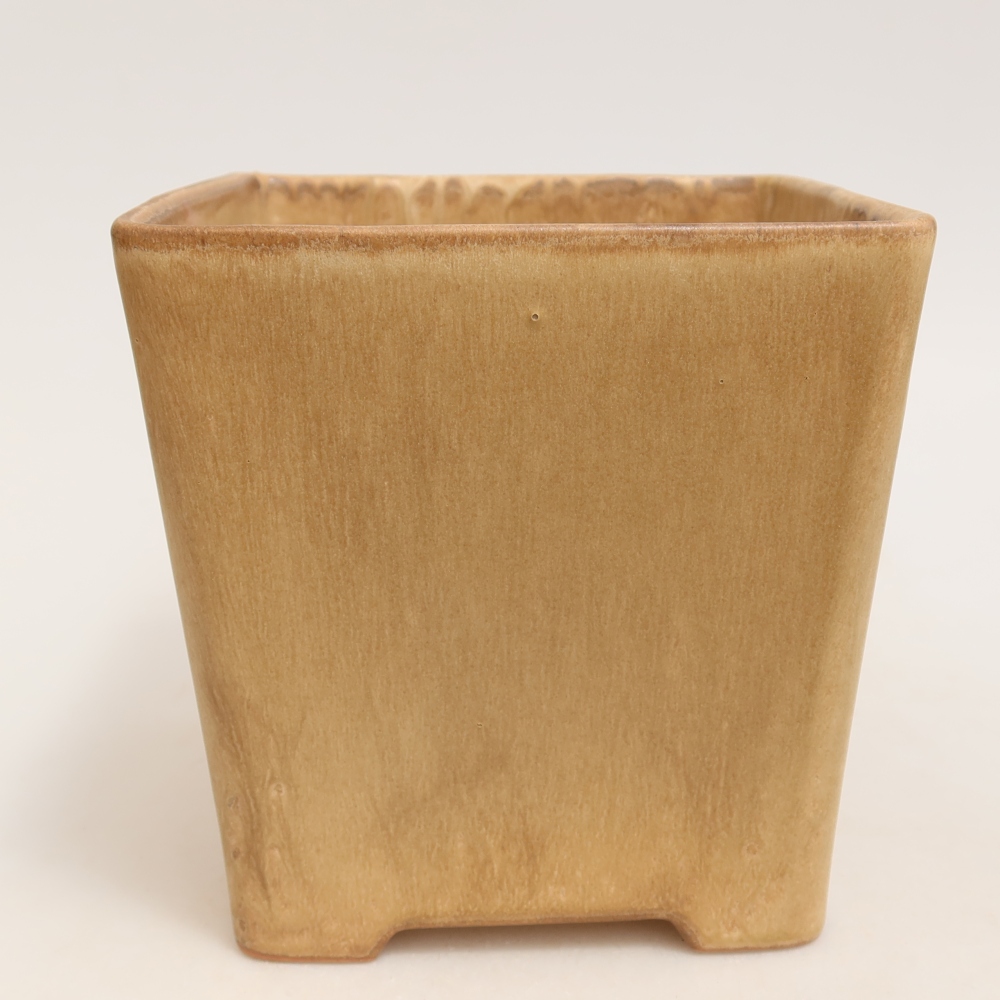 Keramická miska na bonsai 13 x 13 x 13,5 cm, farba béžová
