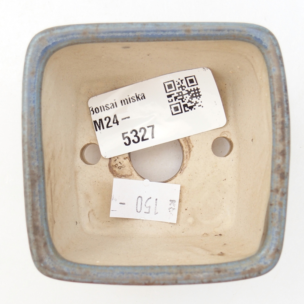 Keramická bonsai miska 6 x 6 x 4,5 cm, farba modra