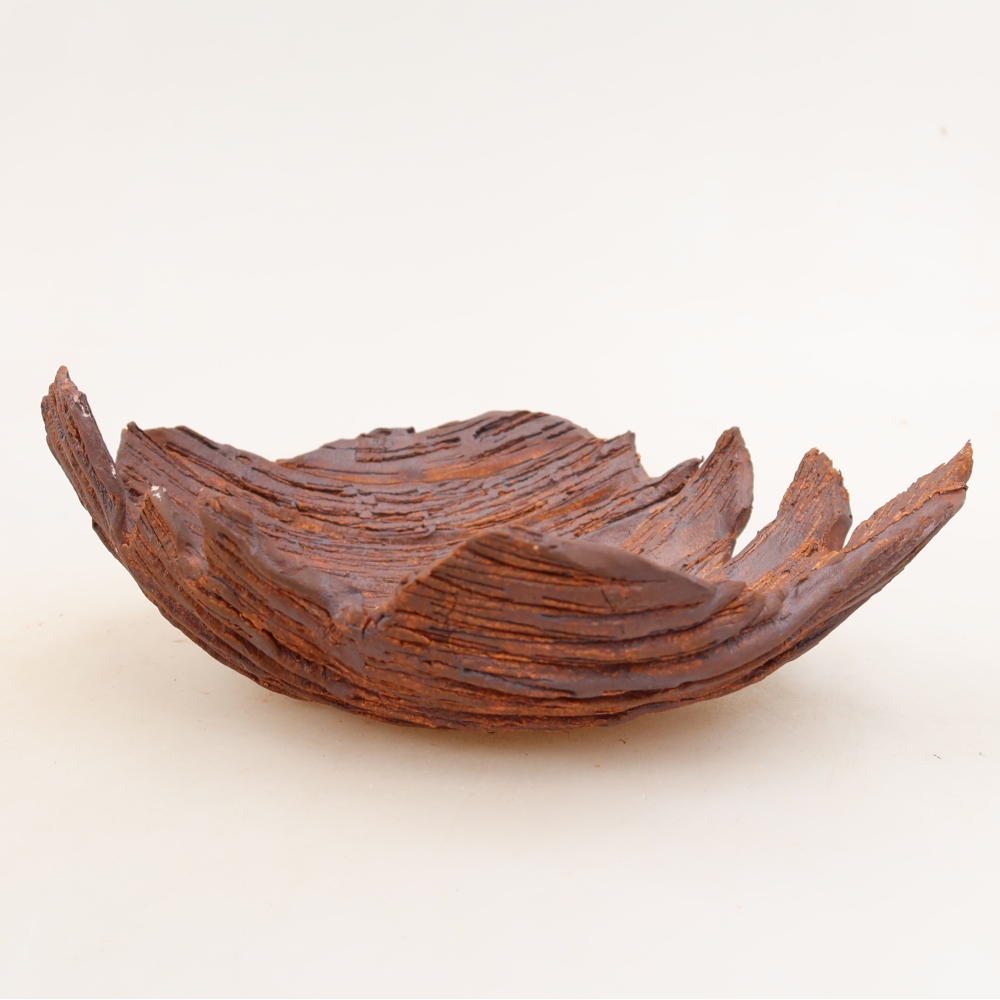 Keramická škrupina  19 x 14 x 7 cm, farba hnedá