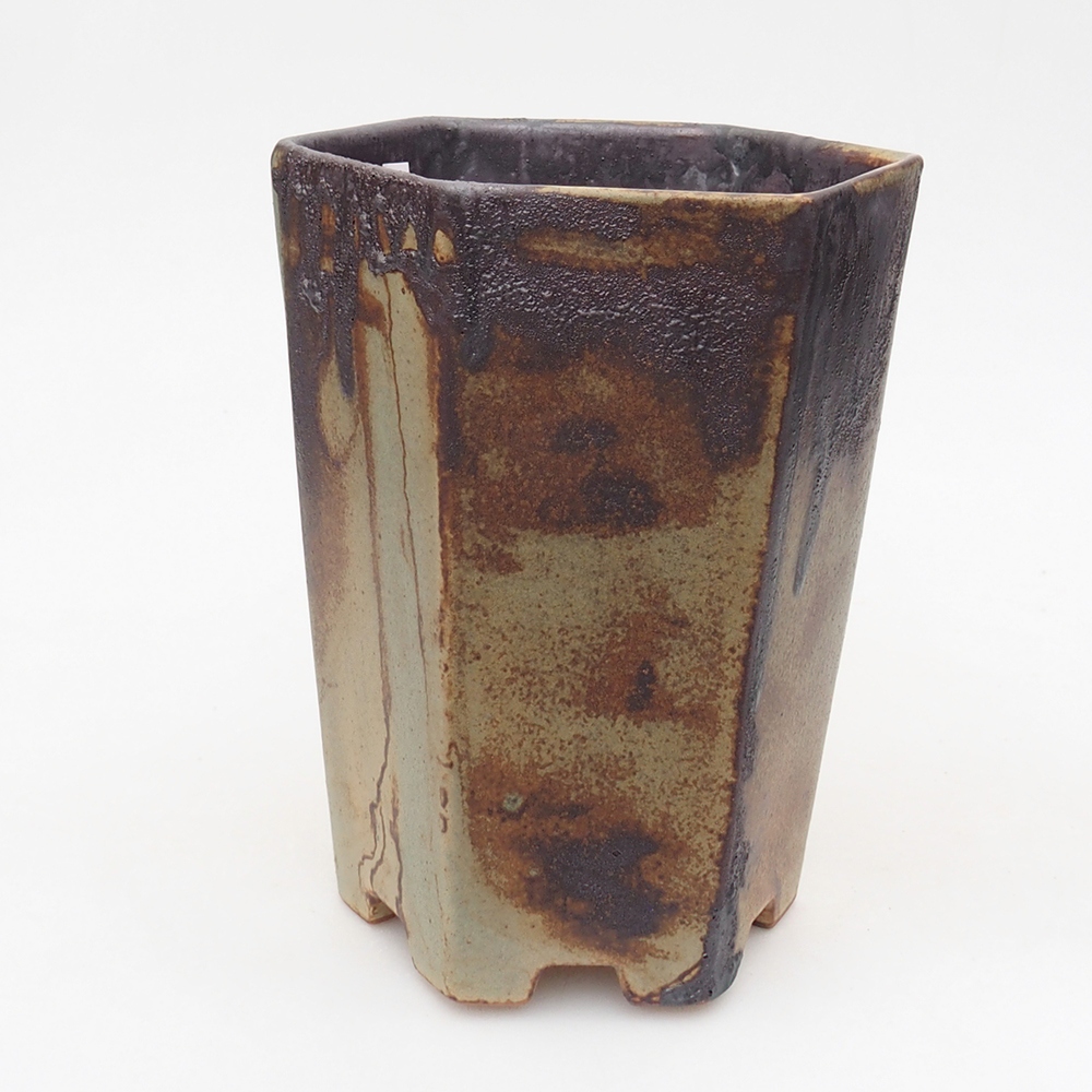 Keramická bonsajová miska 13 x 11,5 x 17 cm, zelená