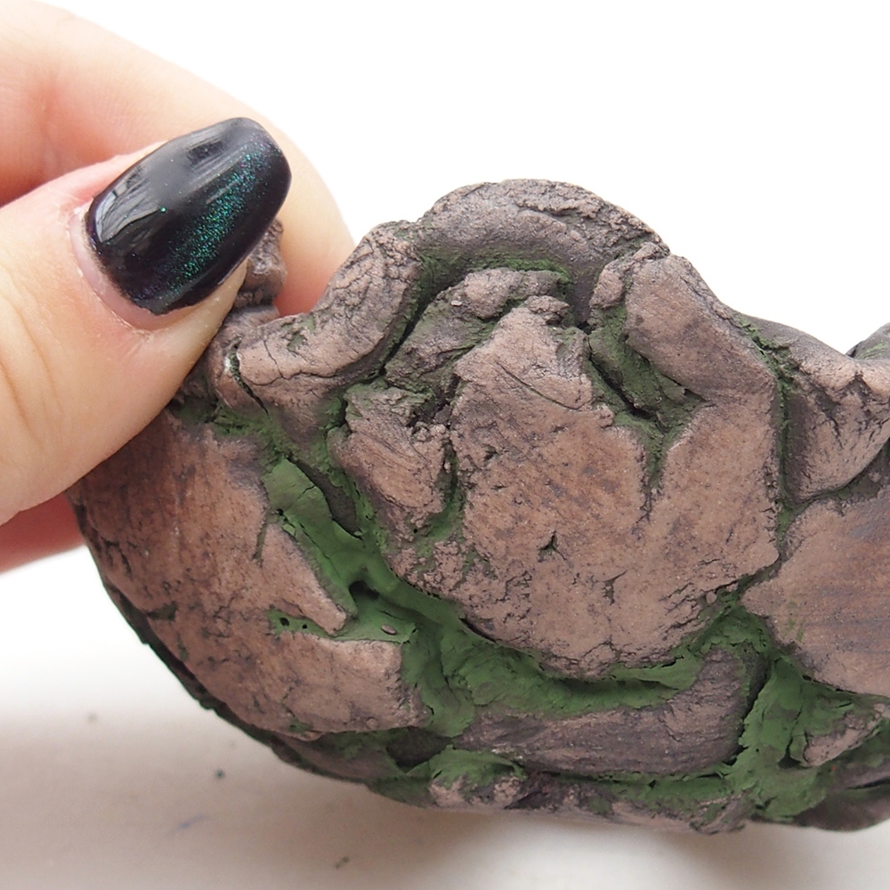 Keramická mušľa 10 x 9 x 5,5 cm , farba zelená