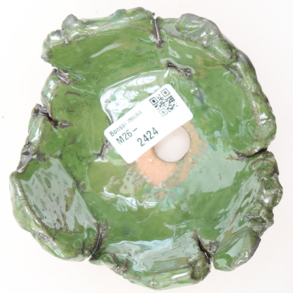 Keramická škrupina  12 x 11 x 6,5 cm, farba zelená