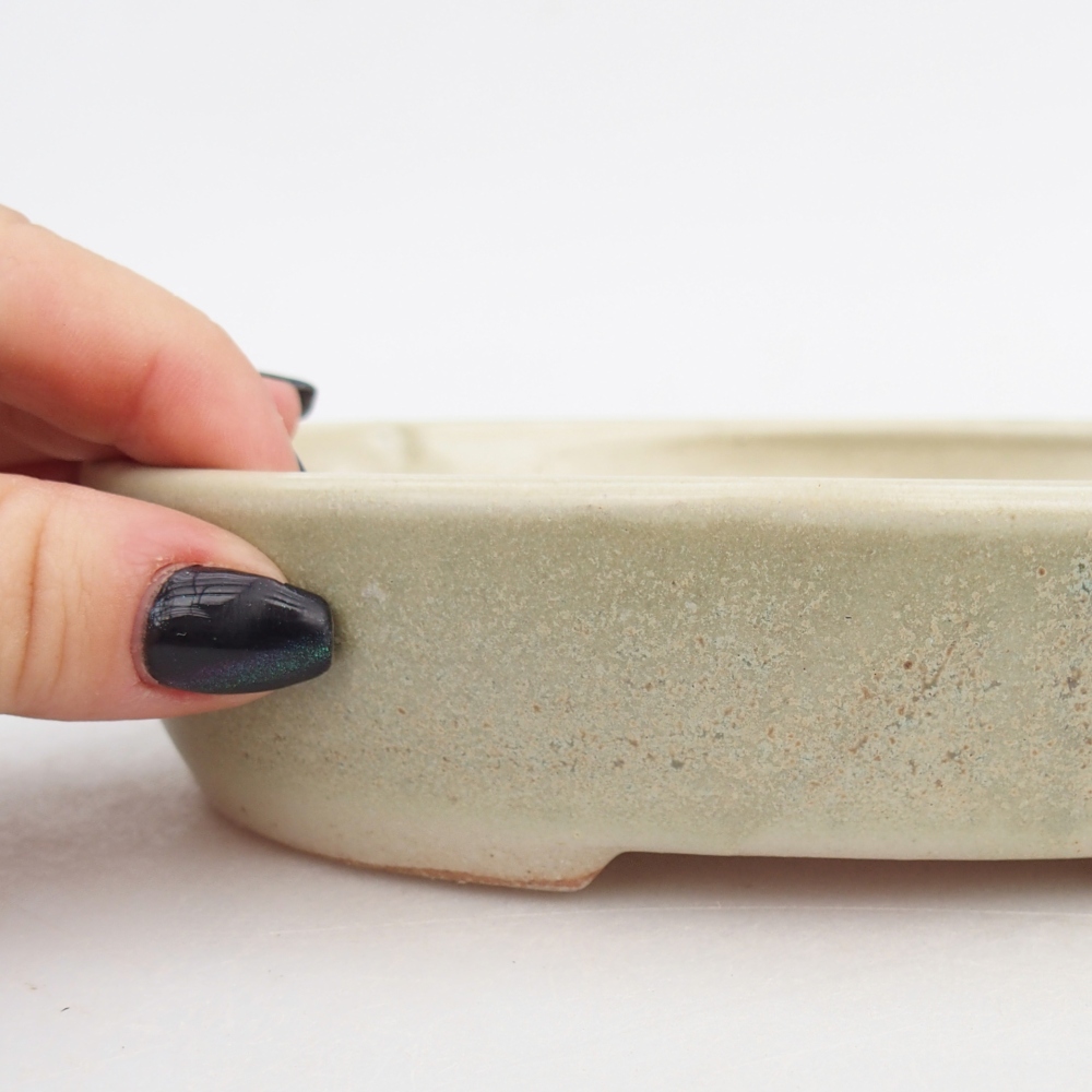 Keramická miska na bonsaje 17 x 14 x 4 cm, zelená