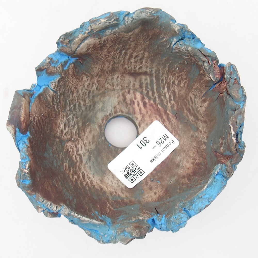 Keramická mušľa 11 x 11 x 6,5 cm , farba modrá