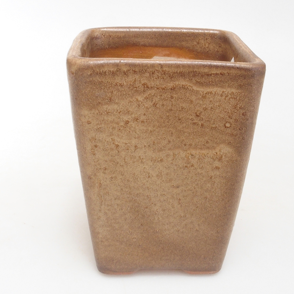 Keramická bonsai miska 8,5 x 8,5 x 11 cm, farba hnedá