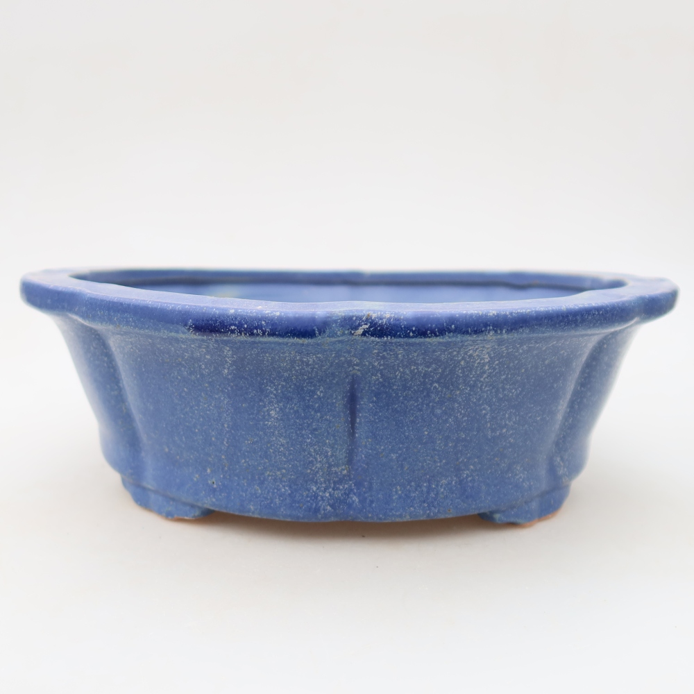 Keramická miska na bonsaje 26,5 x 26,5 x 8,5 cm, farba modrá