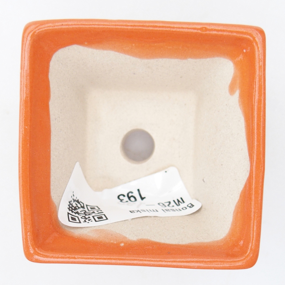 Mini bonsajová miska 5,5 x 5,5 x 3 cm, oranžová