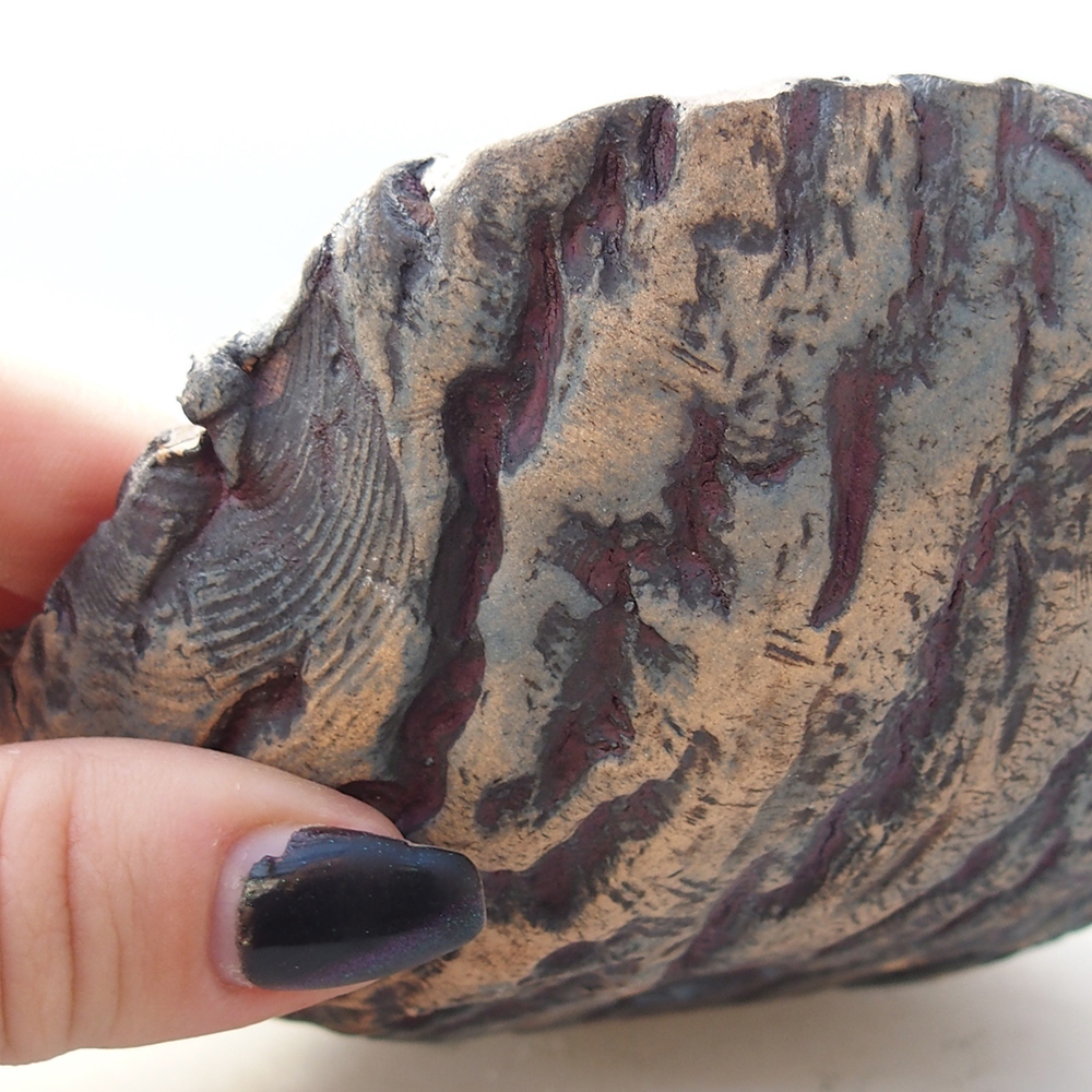 Keramická mušľa 13 x 12,5 x 7 cm, farba fialová