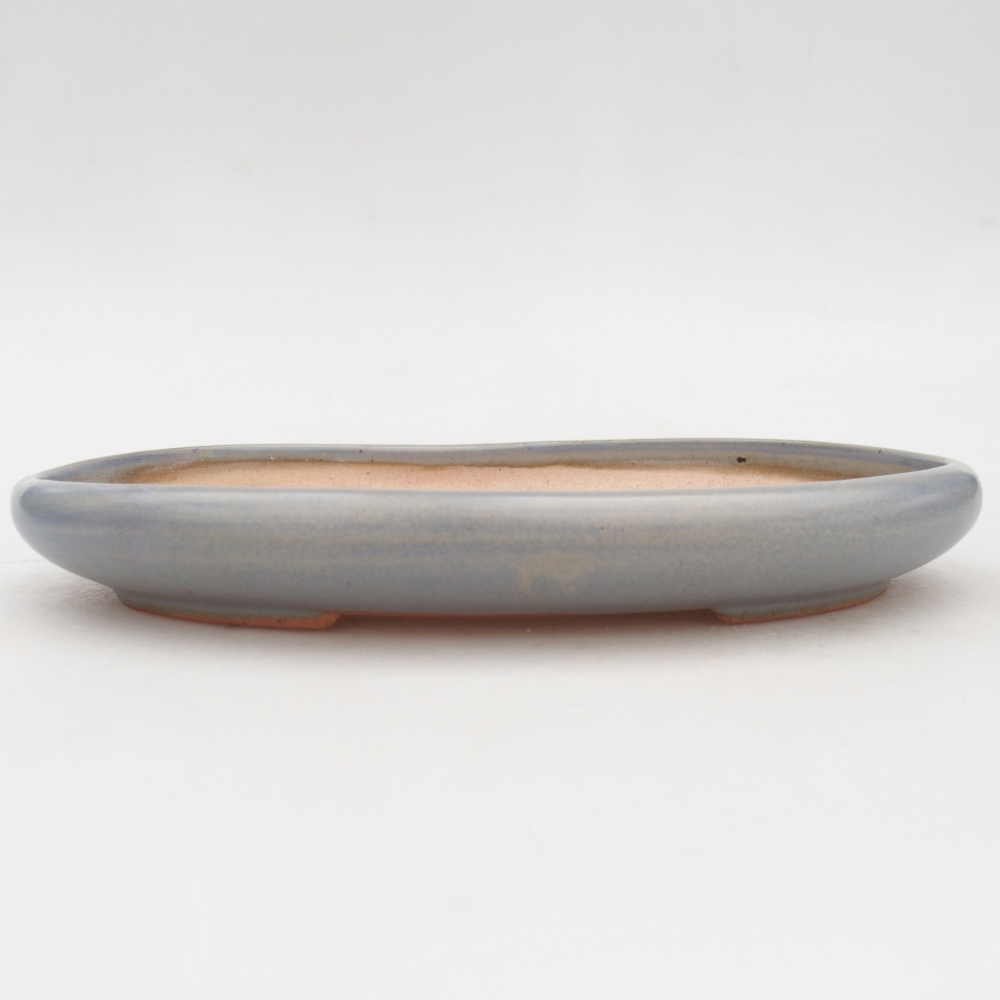 Keramická bonsajová miska 22 x 17 x 3 cm, farba modrá