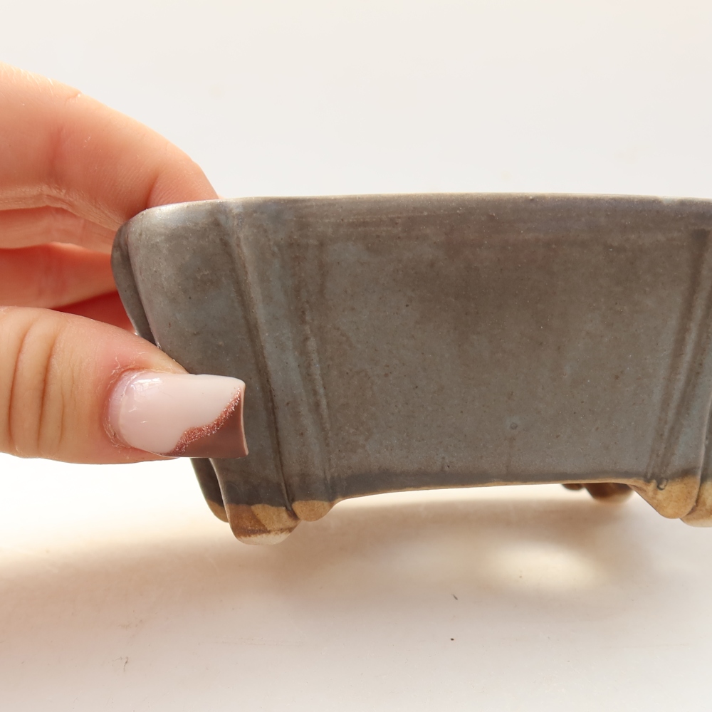 Keramická miska na bonsaje 10,5 x 8,5 x 5 cm, farba modrá