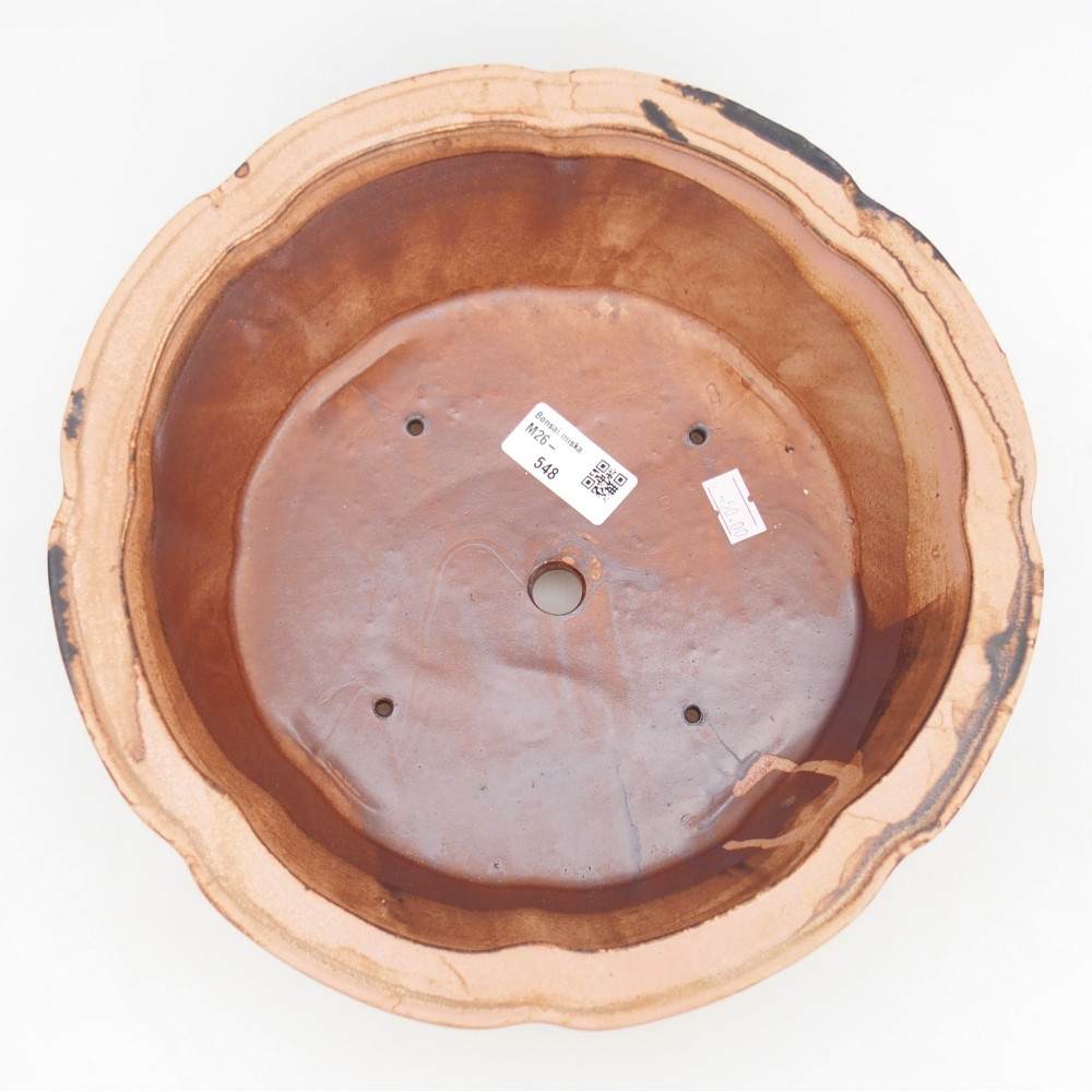 Keramická miska na bonsaje 26,5 x 26,5 x 8,5 cm, ružová