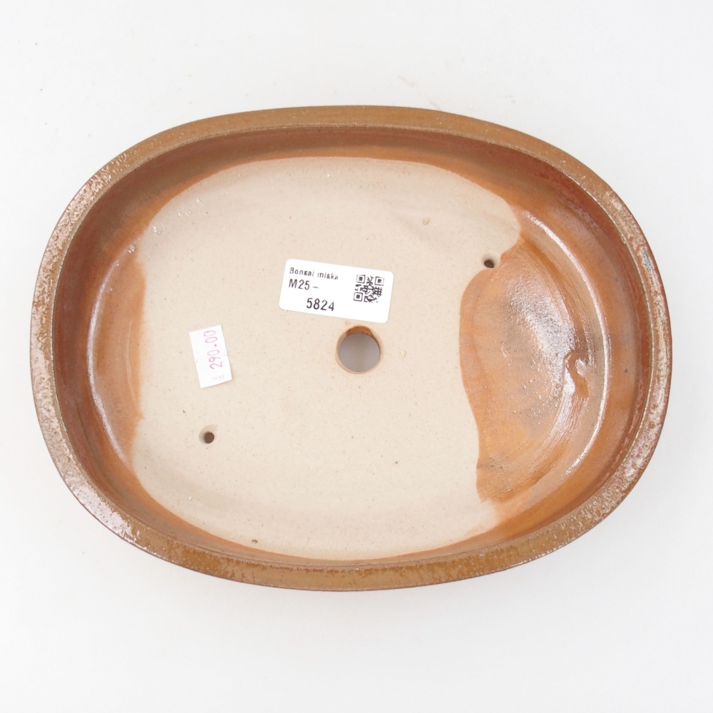 Keramická bonsai miska 22 x 16,5 x 4 cm, farba hnedá