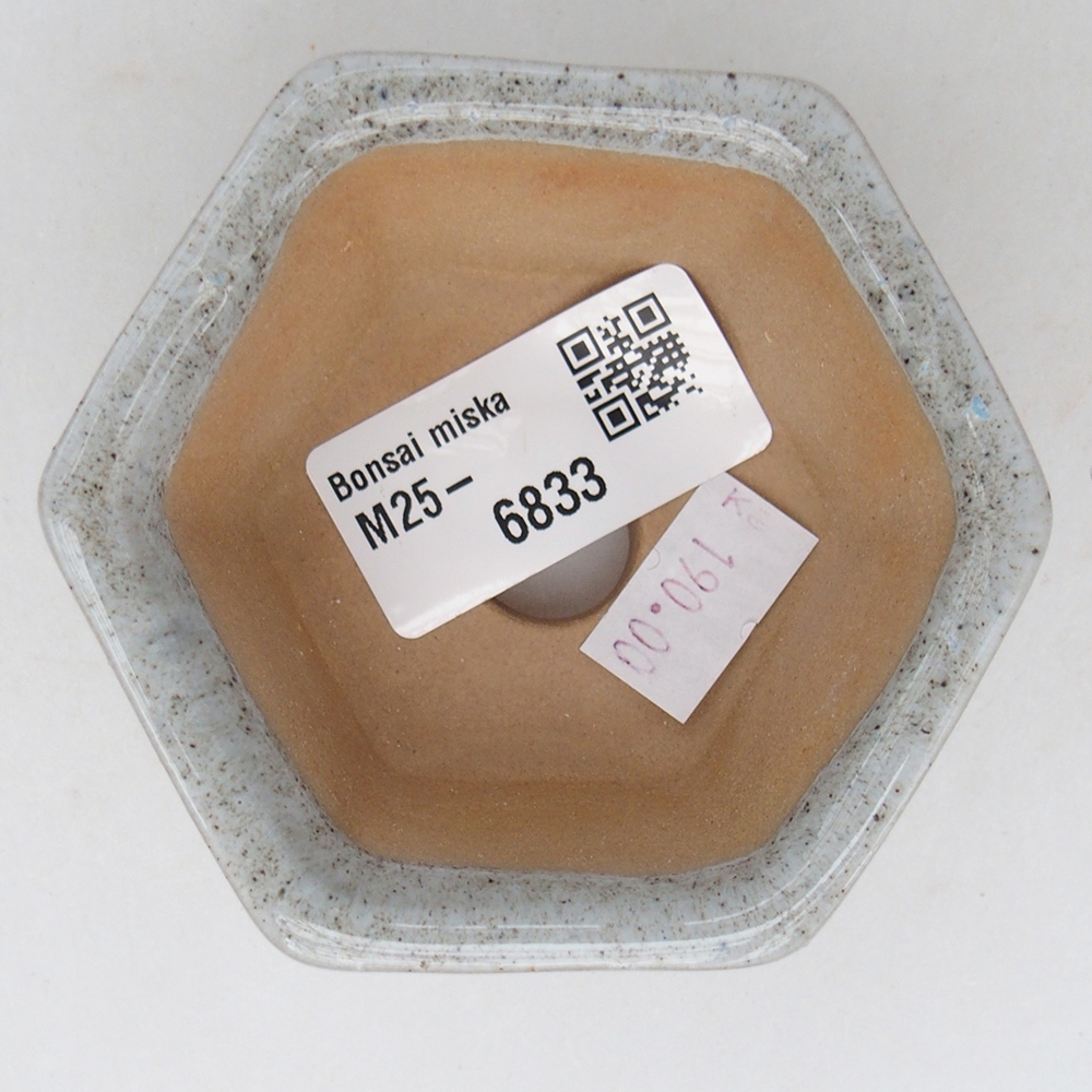 Keramická miska na bonsaje 7,5 x 7 x 4 cm, sivá