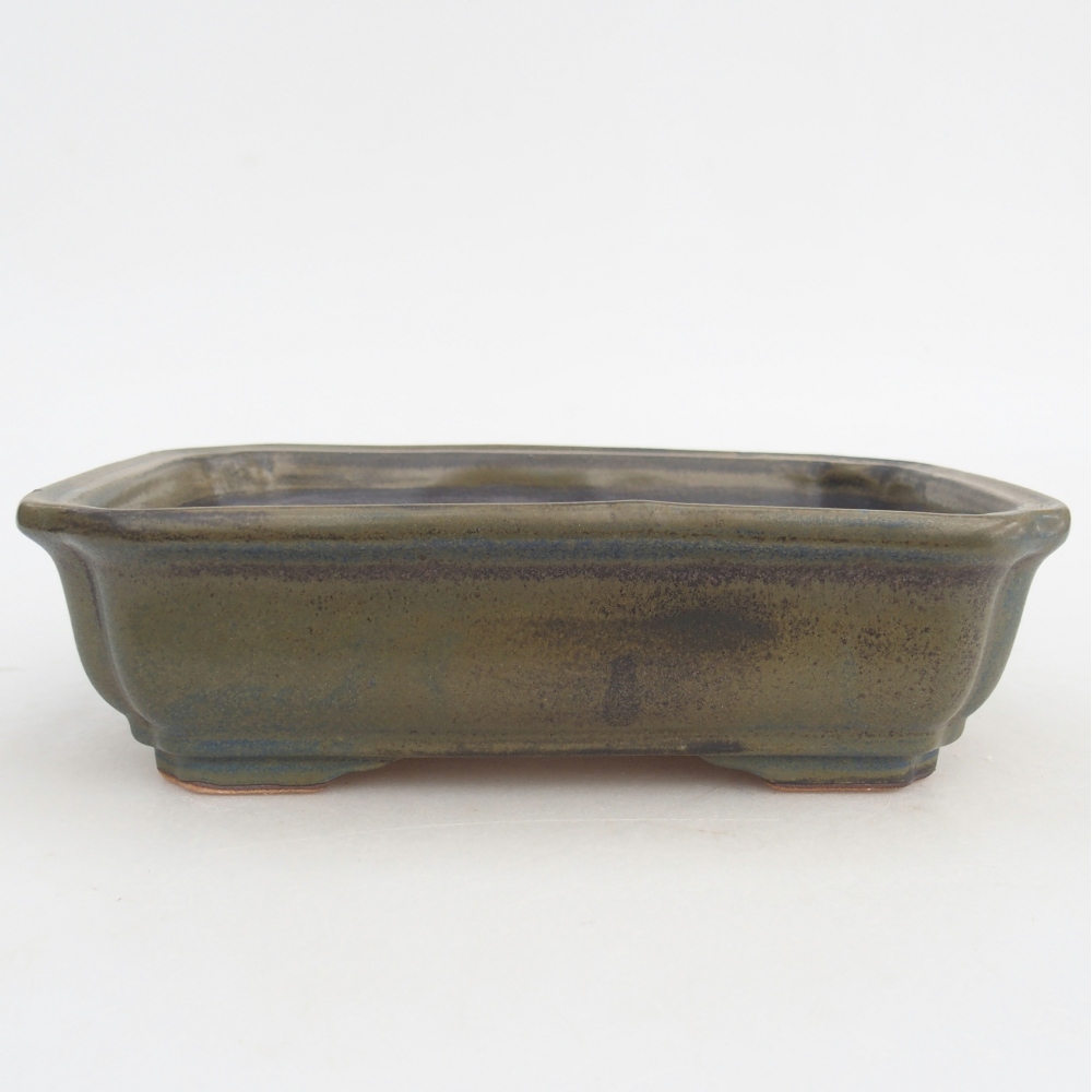 Keramická miska na bonsaje 18 x 13,5 x 5 cm, hnedá