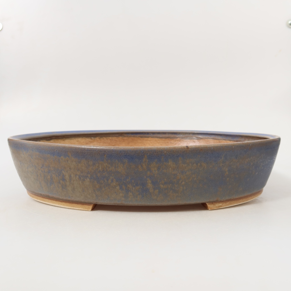 Keramická miska na bonsaje 31,5 x 27,5 x 6 cm, farba modrá