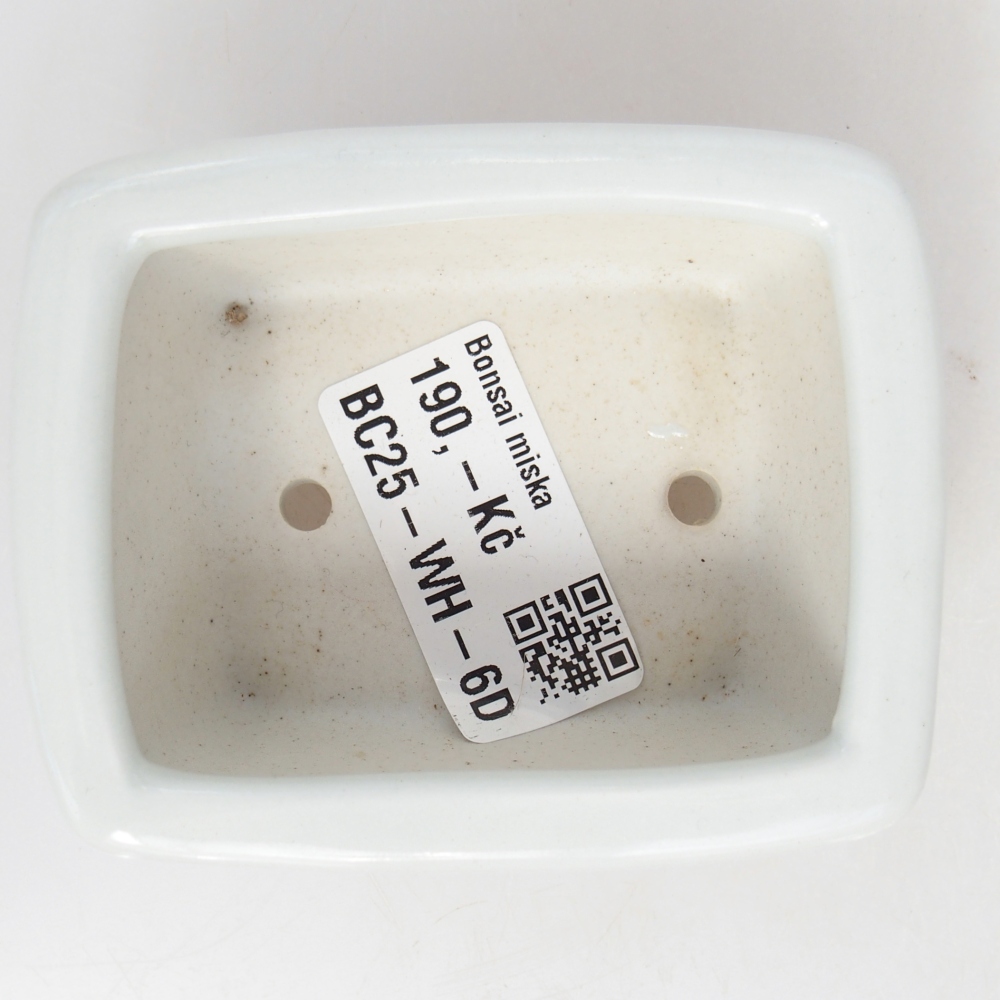 Mini bonsajová miska 8 x 6,5 x 3,5 cm, biela