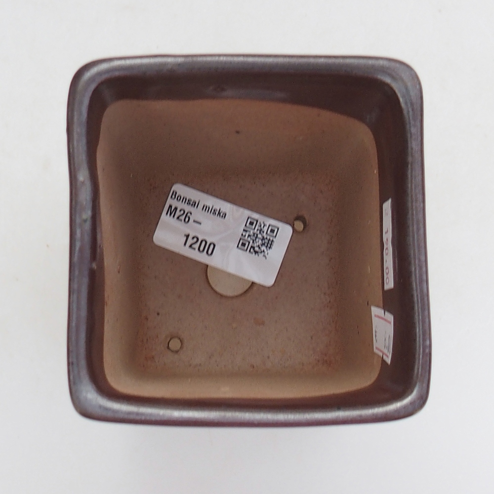 Keramická miska na bonsaje 8,5 x 8,5 x 11 cm, hnedá