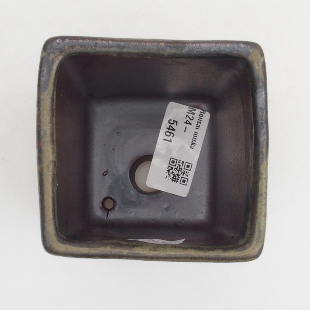 Keramická bonsai miska 7,5 x 7,5 x 9,5 cm, farba hnedá