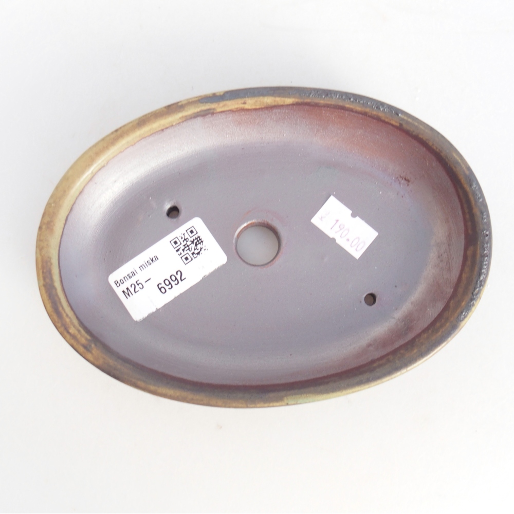 Keramická miska na bonsaje 15,5 x 11 x 2,5 cm, hnedá