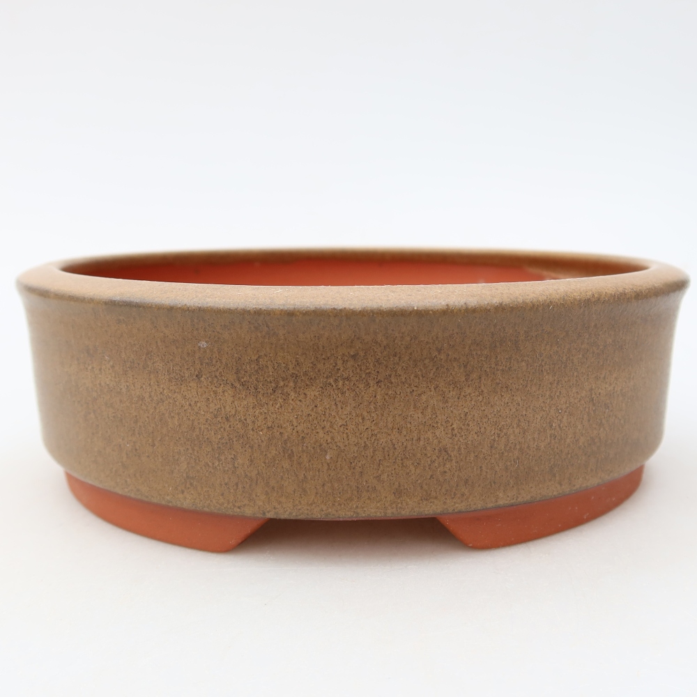 Keramická miska na bonsaje 16 x 16 x 5 cm, hnedá
