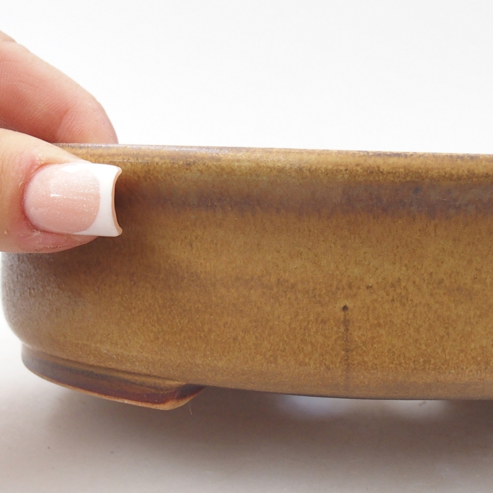 Keramická miska na bonsaje 17,5 x 16 x 4,5 cm, zelená