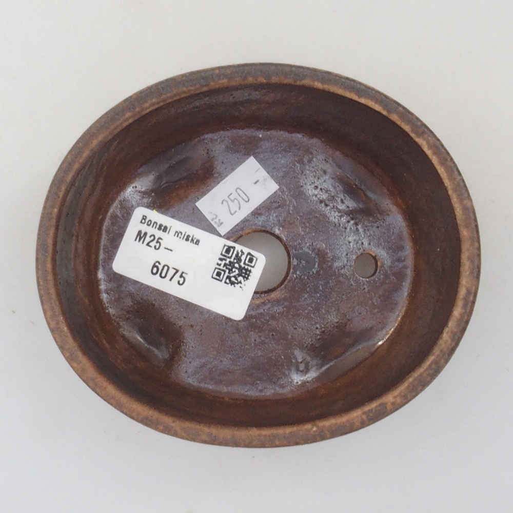 Keramická bonsai miska 10,5 x 9 x 4 cm, farba hnedá