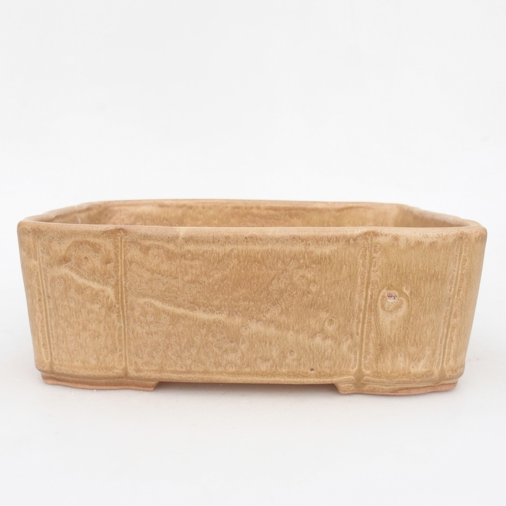 Keramická miska na bonsaje 20 x 17,5 x 7 cm, farba béžová