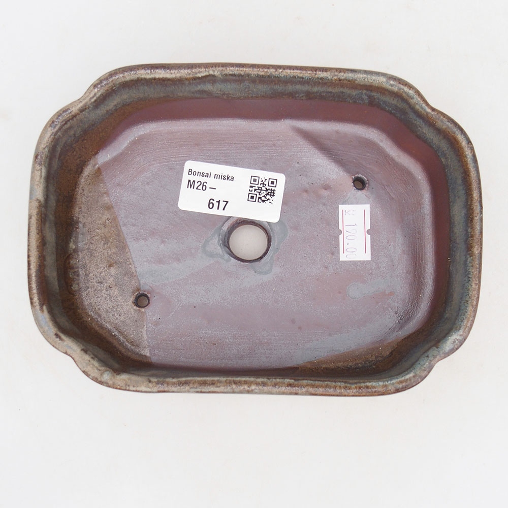 Keramická bonsajová miska 16 x 11,5 x 4,5 cm, farba modrá