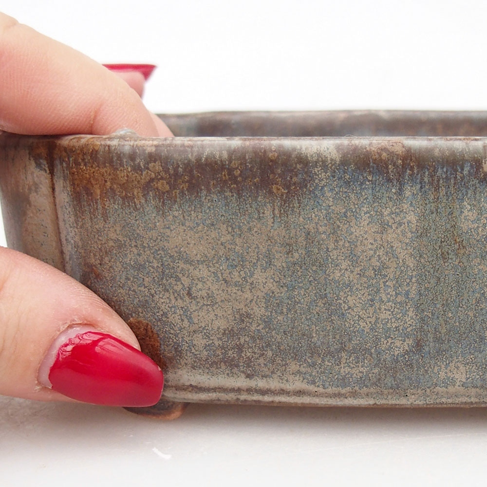 Keramická bonsajová miska 16 x 11,5 x 4,5 cm, farba modrá