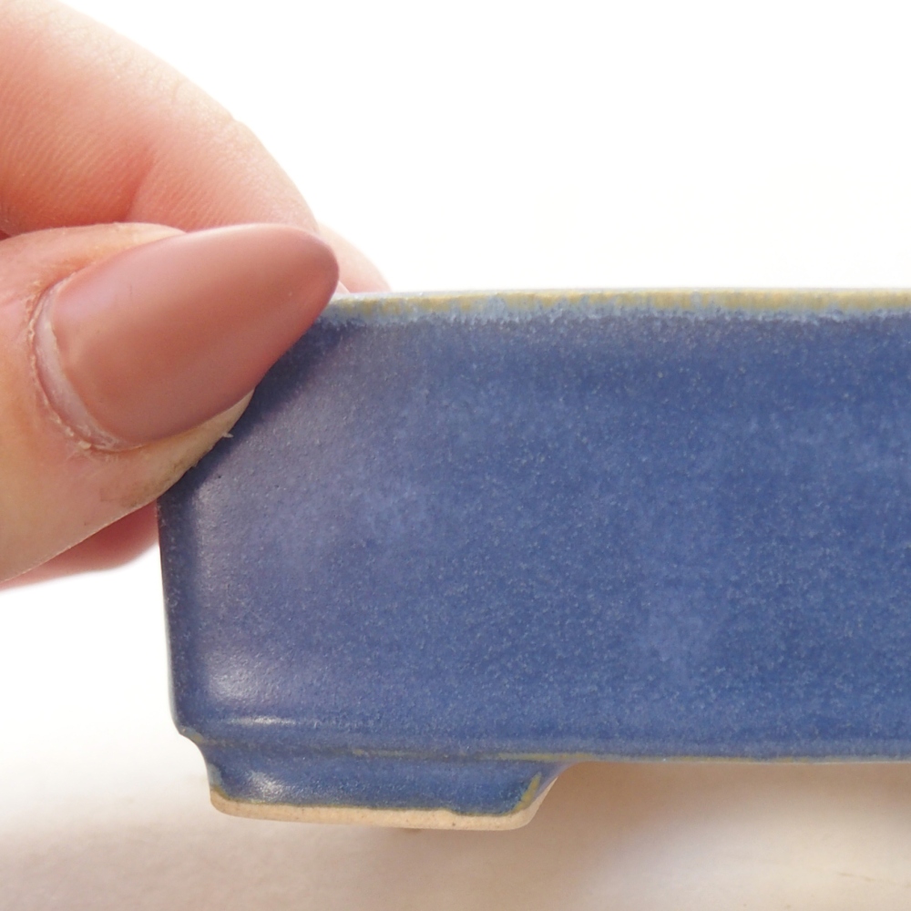 Keramická miska na bonsaje 8,5 x 7 x 3,5 cm, farba modrá